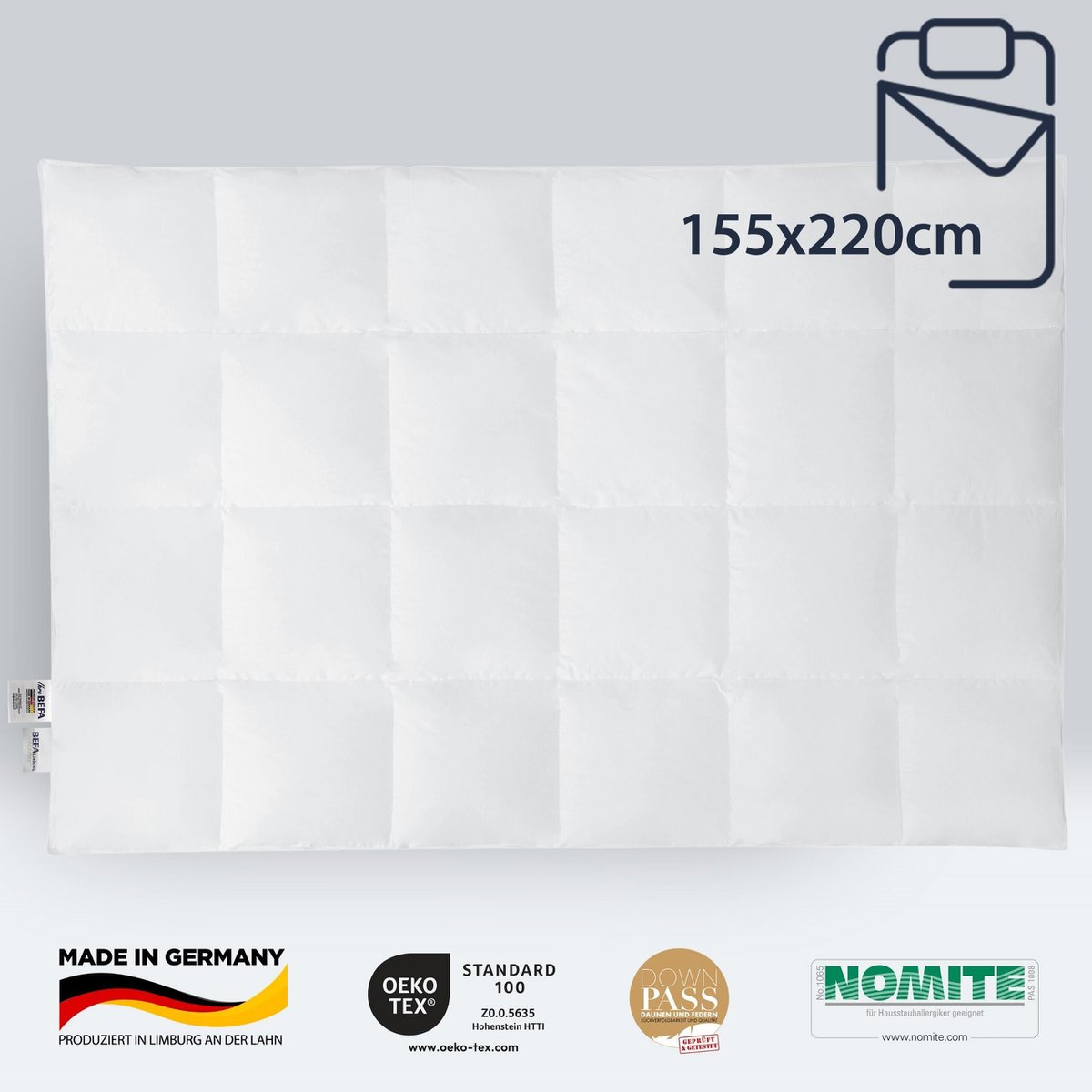 Daunendecke – 60% Daune, Sommerdecke - Anonia
