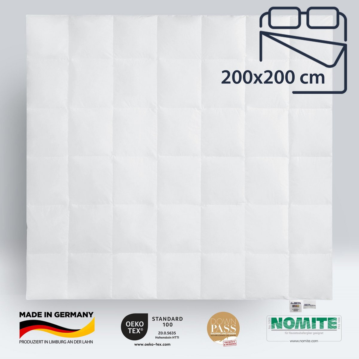Gänsedaunendecke – 90% Gänsedaune, Sommerdecke - Anonia