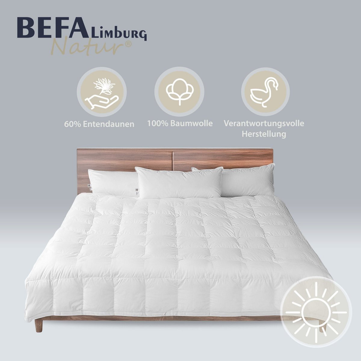 Daunendecke – 60% Daune, Sommerdecke - Anonia