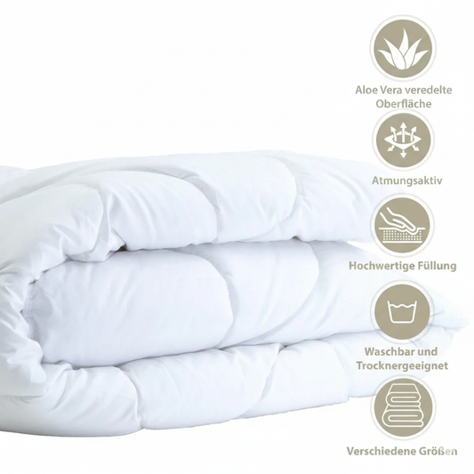 Mikrofaser Bettdecke mit Aloe Vera - 4 Jahreszeiten - Anonia