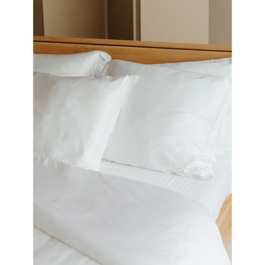 Kissenbezug aus 100 % Öko-Bambus, weiß - Anonia