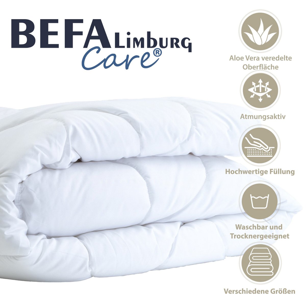 Mikrofaser Bettdecke mit Aloe Vera - Sommerdecke - Anonia